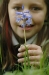 Admiring a bluebell. (Photo - Edinburgh Evening News)